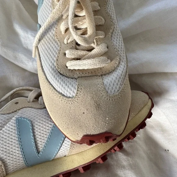 NEW Veja Rio Branco Alveomesh Sneaker women size 7 cream gravel steel MINT - Picture 10 of 11